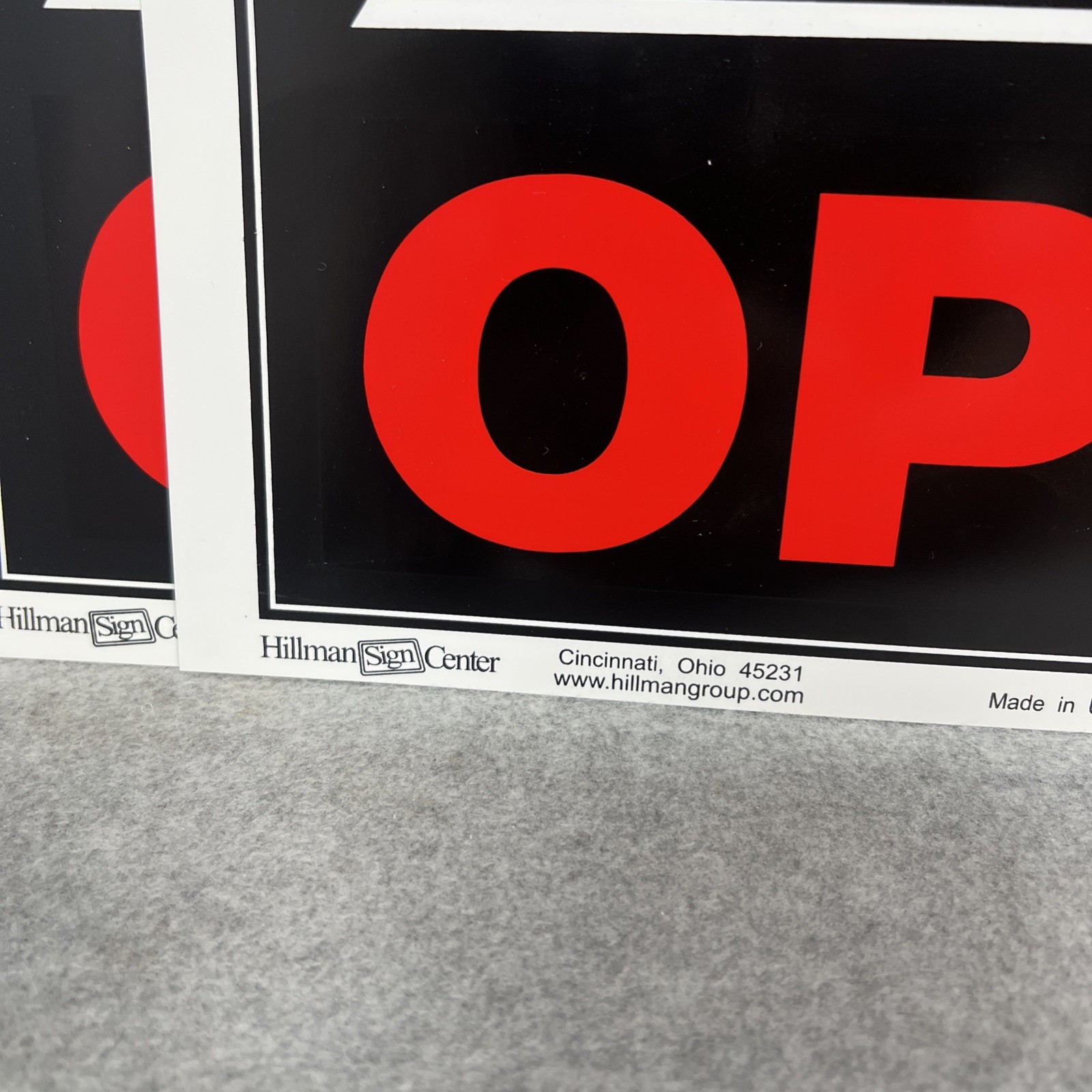 Lot of 5 COME IN WE’RE OPEN/SORRY WE’RE CLOSED Signs Hillman 839916 8″x12″