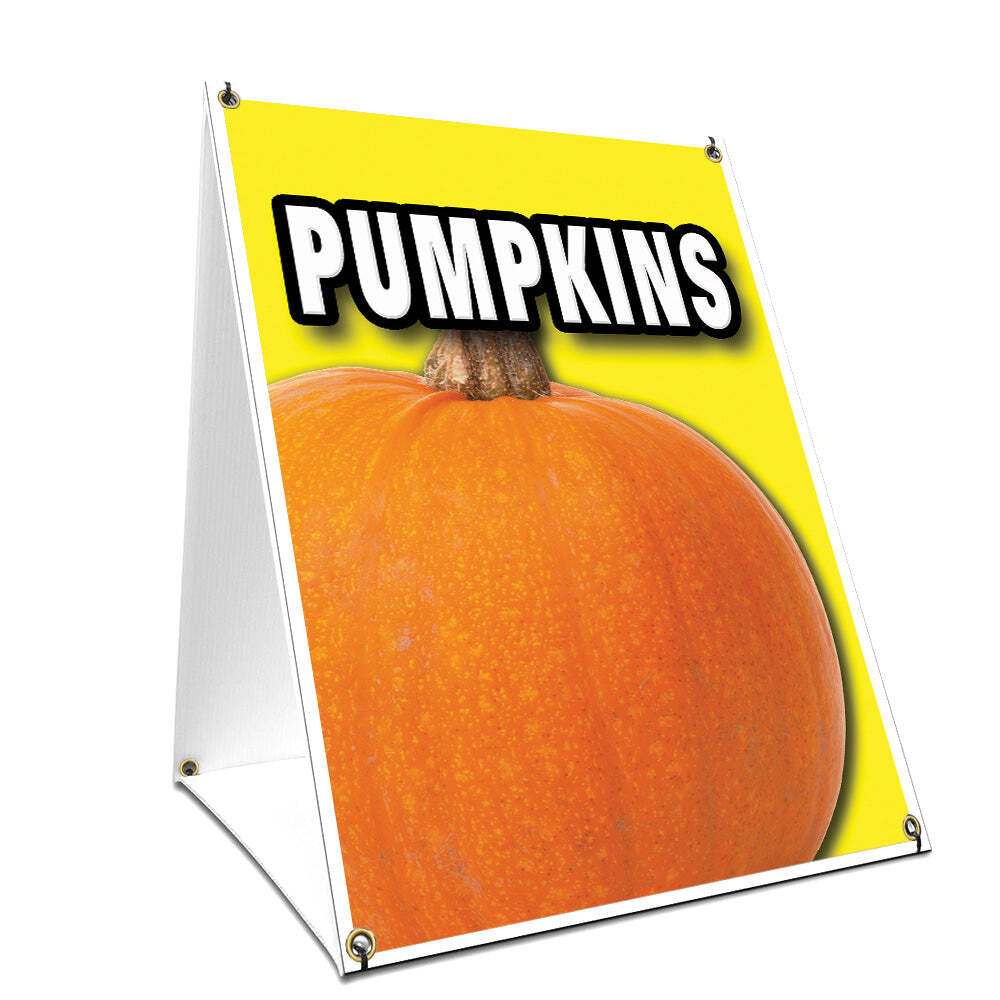 A-frame Sidewalk Sign Pumpkins 1 With Graphics On Each Side