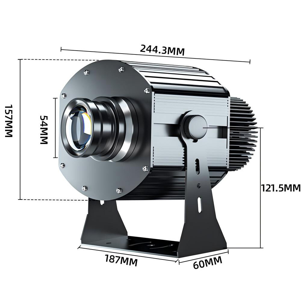 160W Custom 4-Image Outdoor Logo Projection Lamp Waterproof LED Gobo Projector