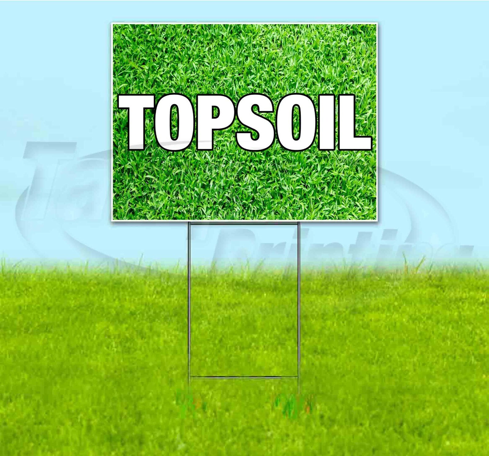 TOPSOIL 18×24 Yard Sign WITH STAKE Corrugated Bandit USA BUSINESS LANDSCAPING