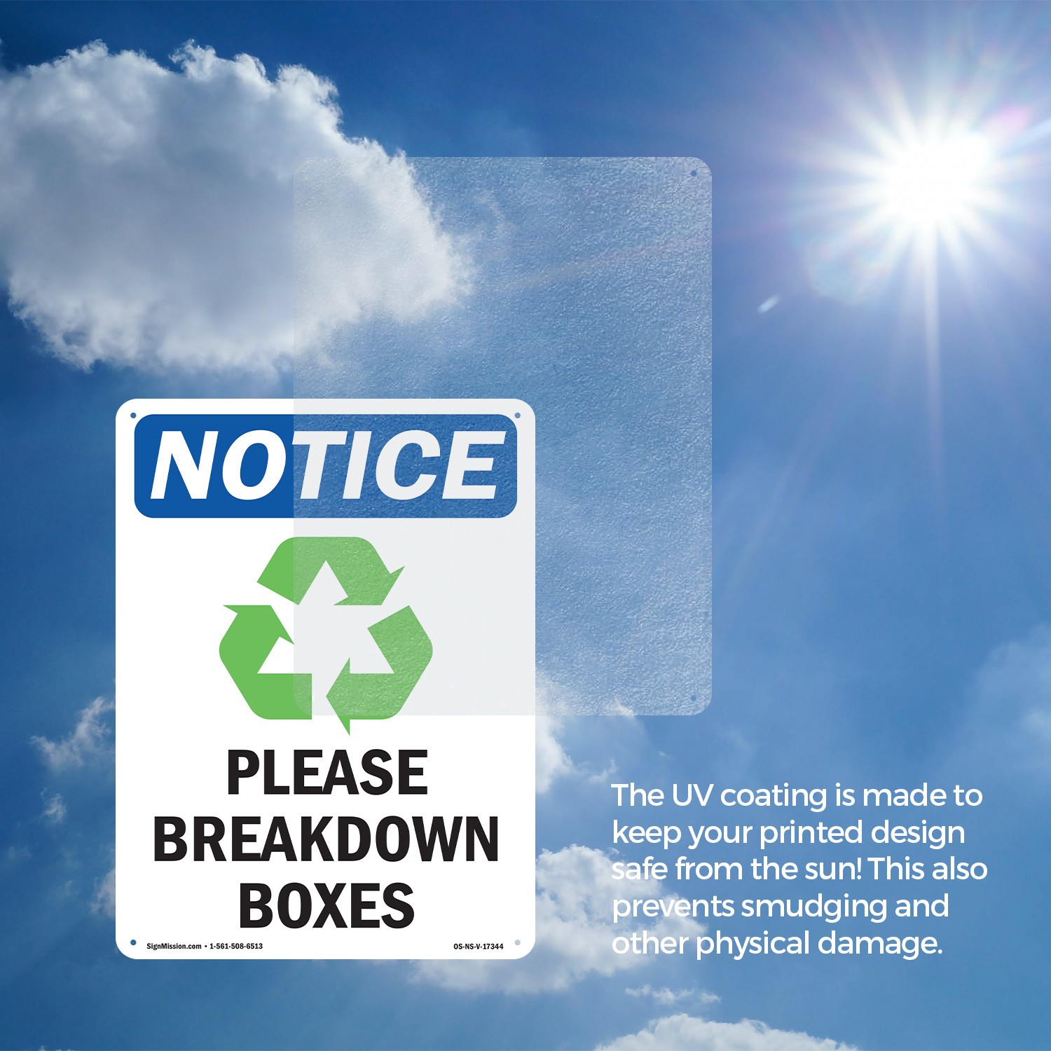 Please Breakdown Boxes OSHA Notice Sign Metal, Plastic, Or Decal – 5 or 10 Pack