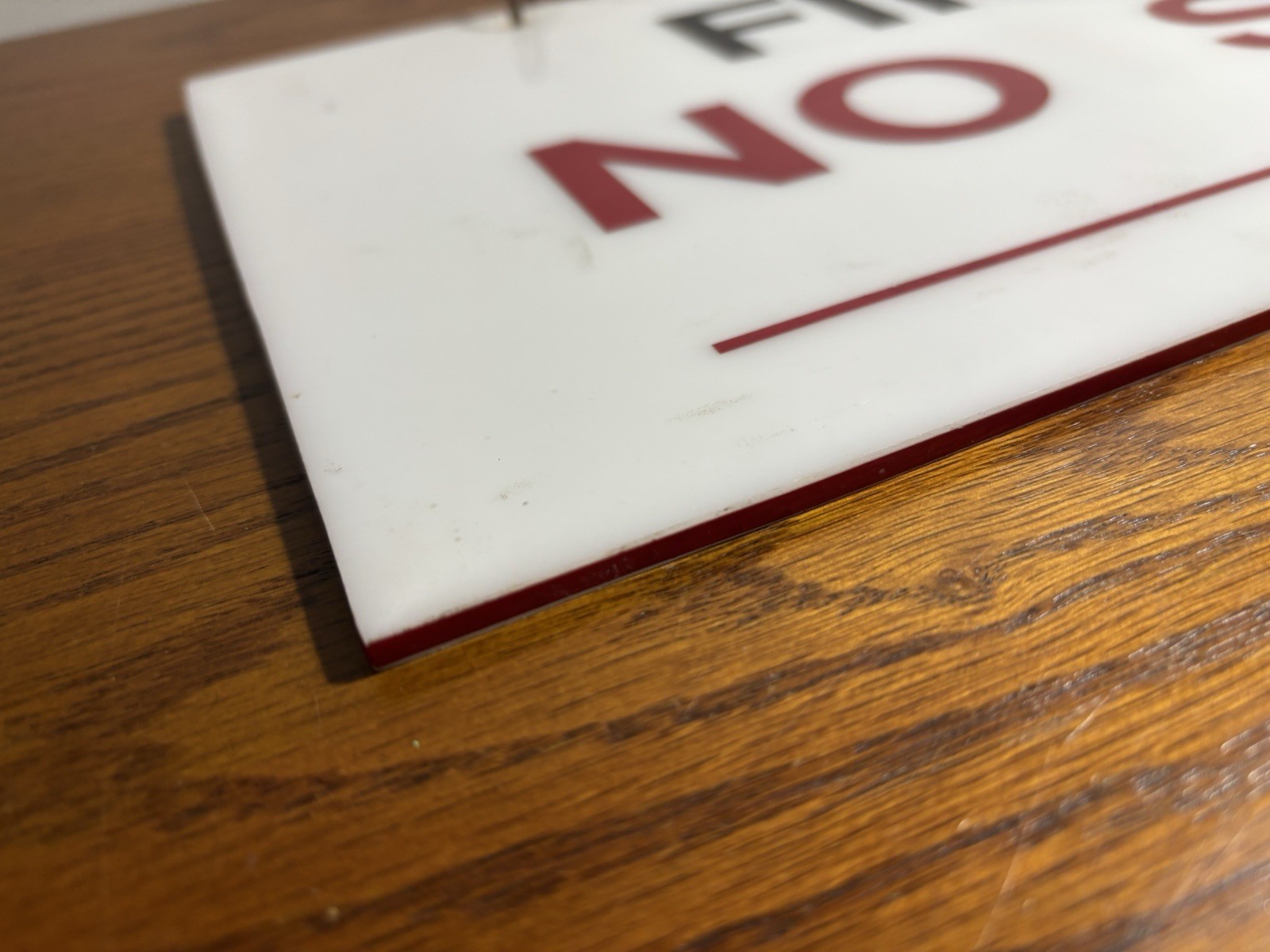Rare Vintage Acrylic Plexi No Smoking Please Fireworks Warning Retail Store Sign