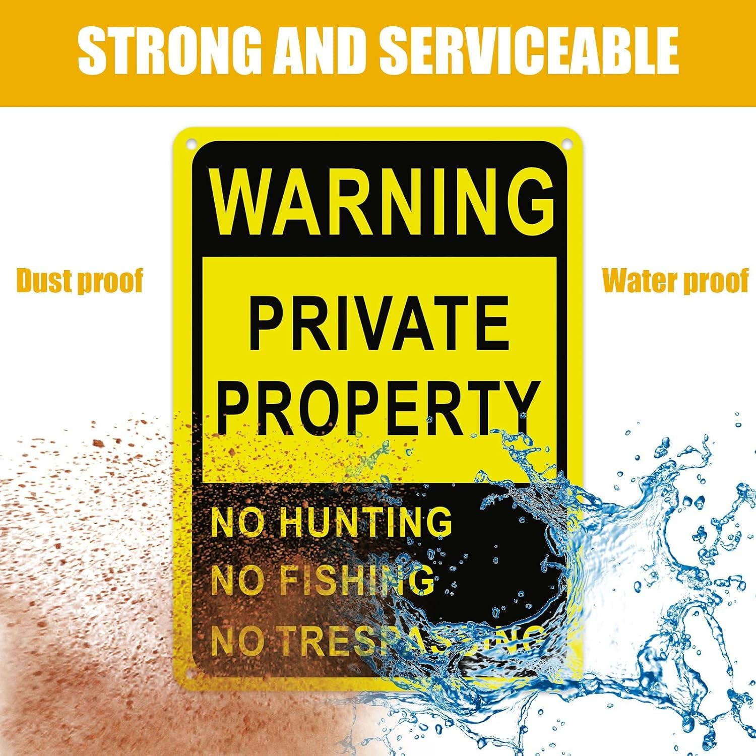 4 Pcs Posted No Trespassing Signs Private Property 10 X 7 Inch No Hunting Signs