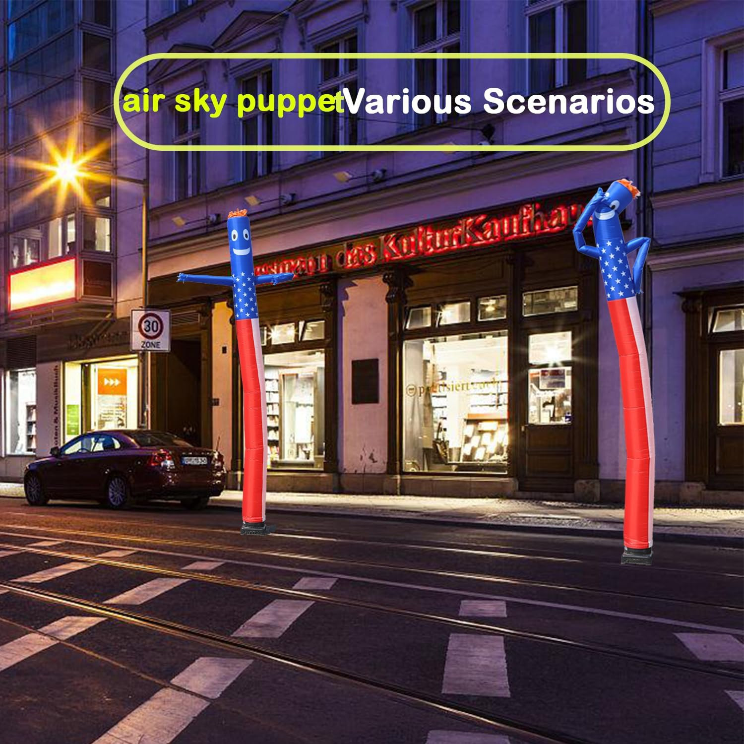 20FT Inflatable Tube Man for 18” Blower (Blowers Not Included) Air Puppet Dance