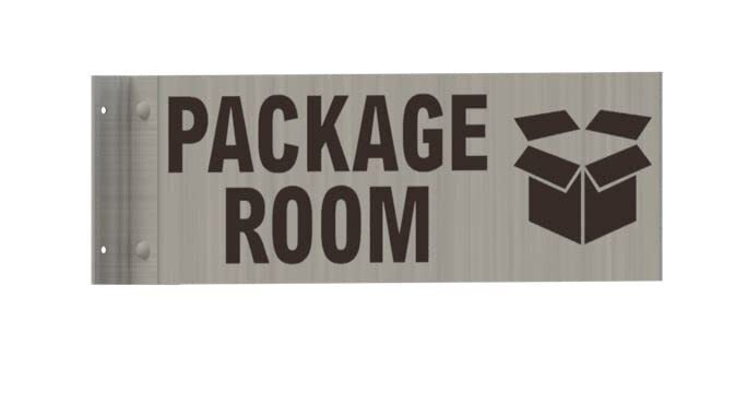 Package Room Sign-Two-Sided/Double Sided Projecting, Corridor-REF24-1027