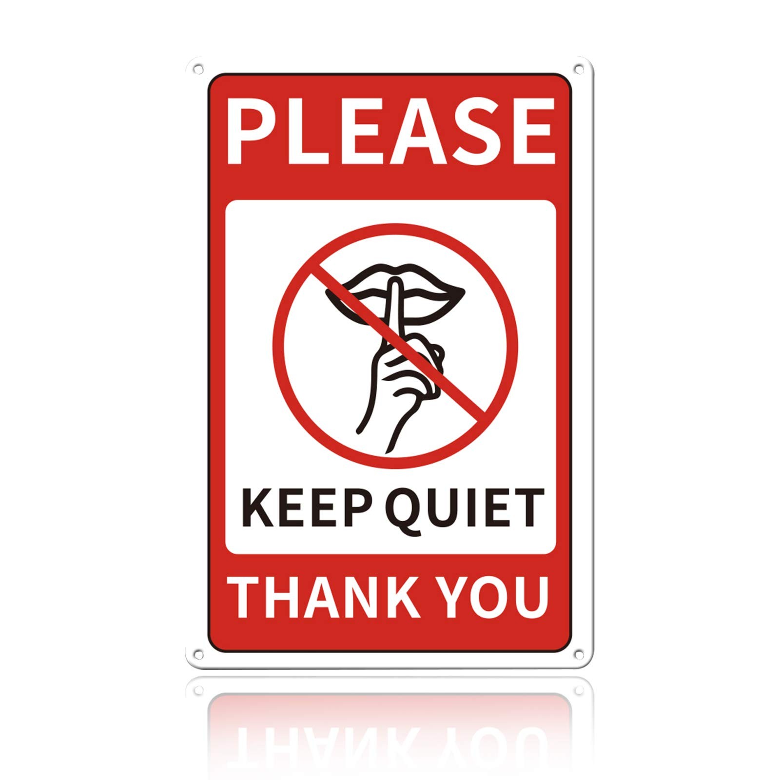 Mute Sign 8×12 Inch 35 Mil Aluminium Home Office Commercial Use UV Waterproof
