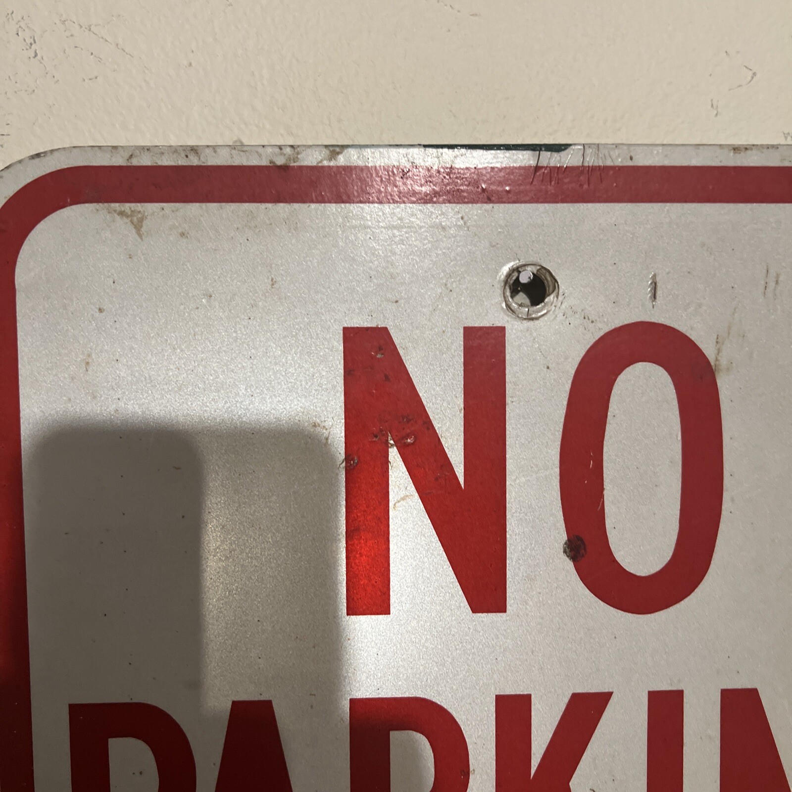 Vintage Retired Street Sign NO PARKING ANY TIME 12″ x 18″ Aluminum MANCAVE