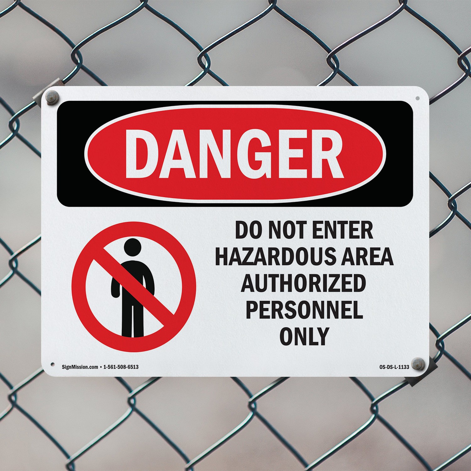 Do Not Enter Hazardous Area OSHA Danger Sign Metal, Plastic, Decal 5 or 10 Pack