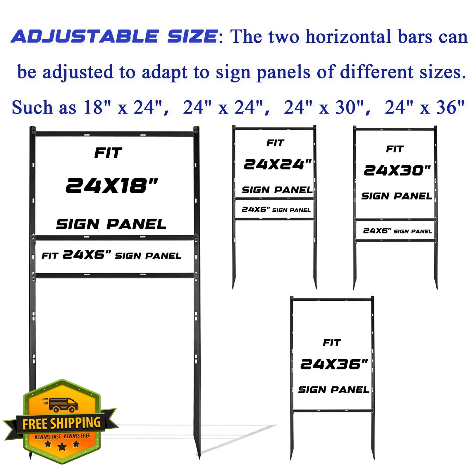 ICITYWALL 24″W Yard Sign H-Frame Stand 1 pack