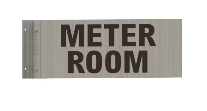 Meter Room Sign -Two-Sided/Double Sided Projecting, Corridor-REF24-1027