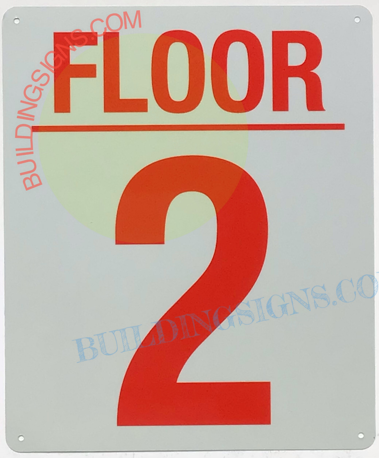 2 FLOOR SIGN (10×12, White, Aluminum) -REF24-1027