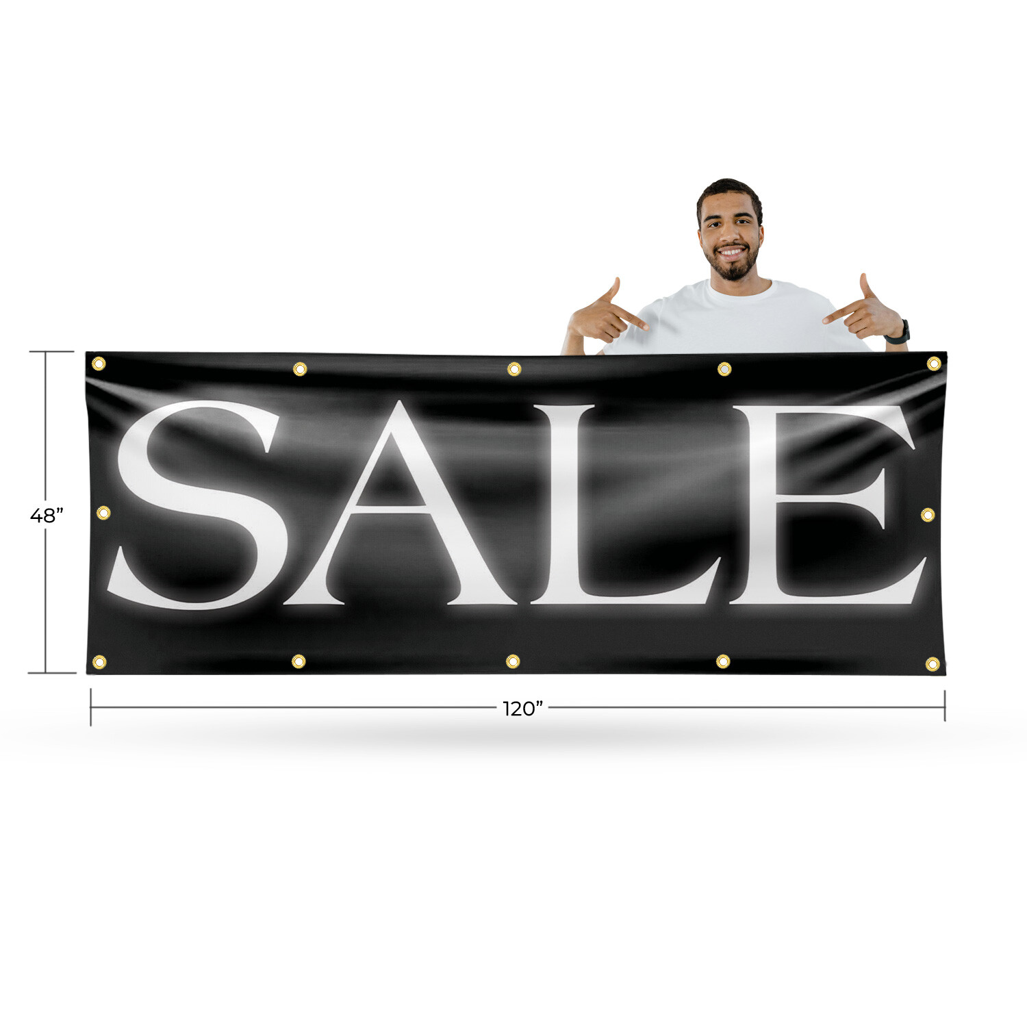 Sale 13 oz Vinyl Banner Sign with Metal Grommets Heavy-Duty Single-Sided