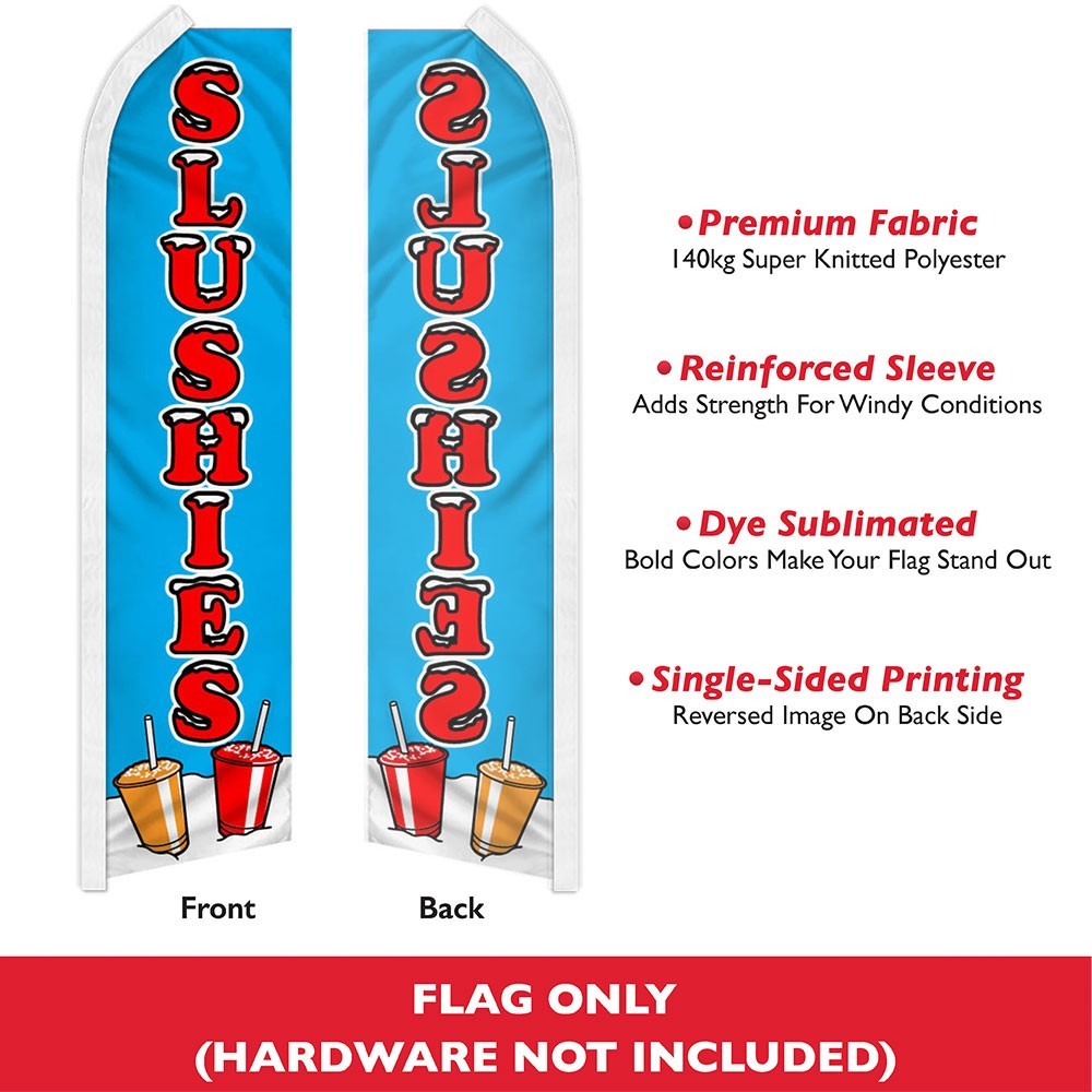 Slushies Advertising Swooper Feather Flutter Flag Concessions Drinks