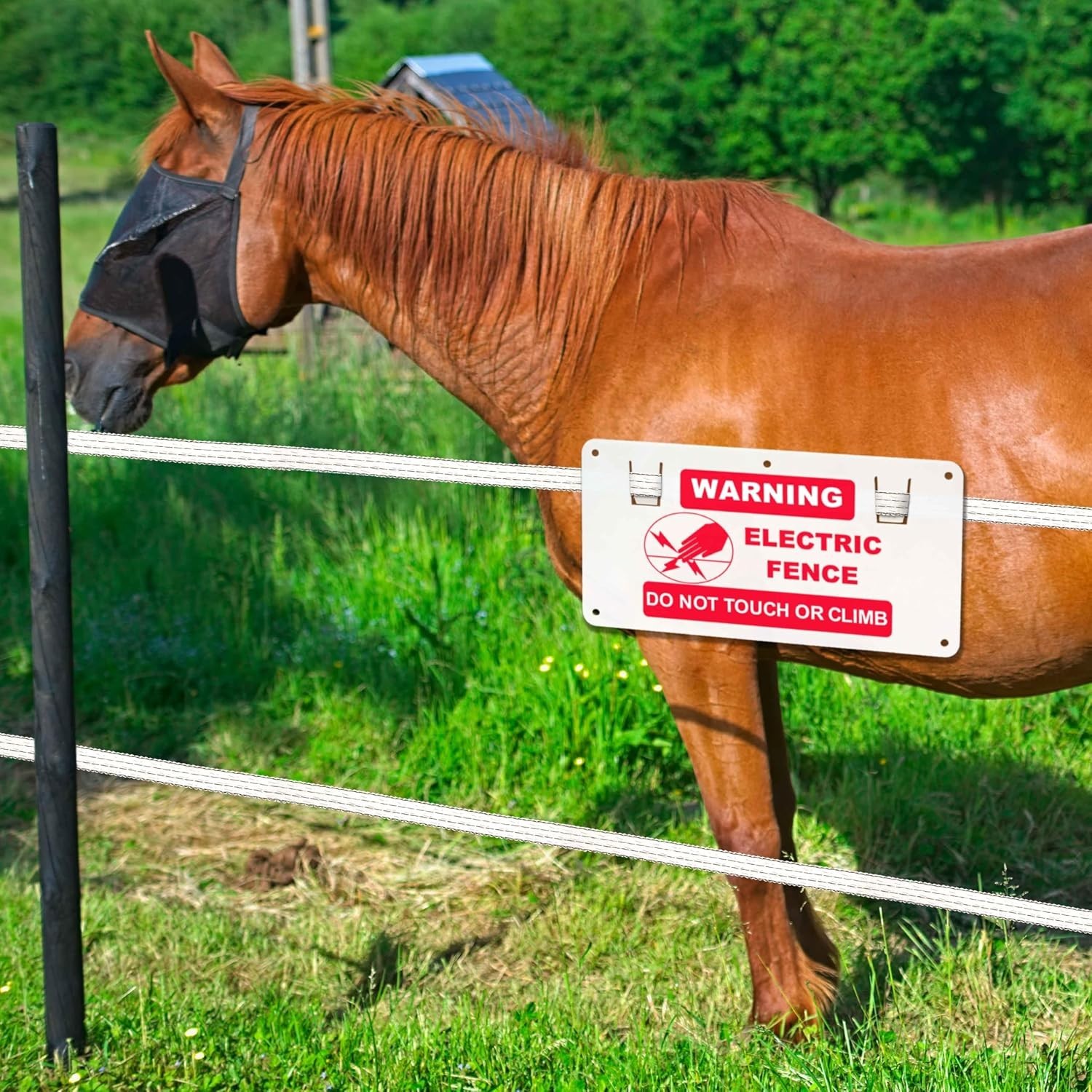 15 Pcs Electric Fence Warning Sign, No Touching or Electric Safety Sign to Pr…