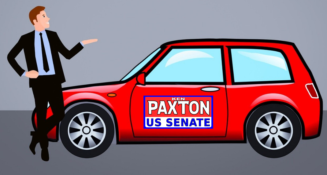 KEN PAXTON US SENATE – MAGNETIC CAR SIGNS -FREE SHIPPING -USA MADE