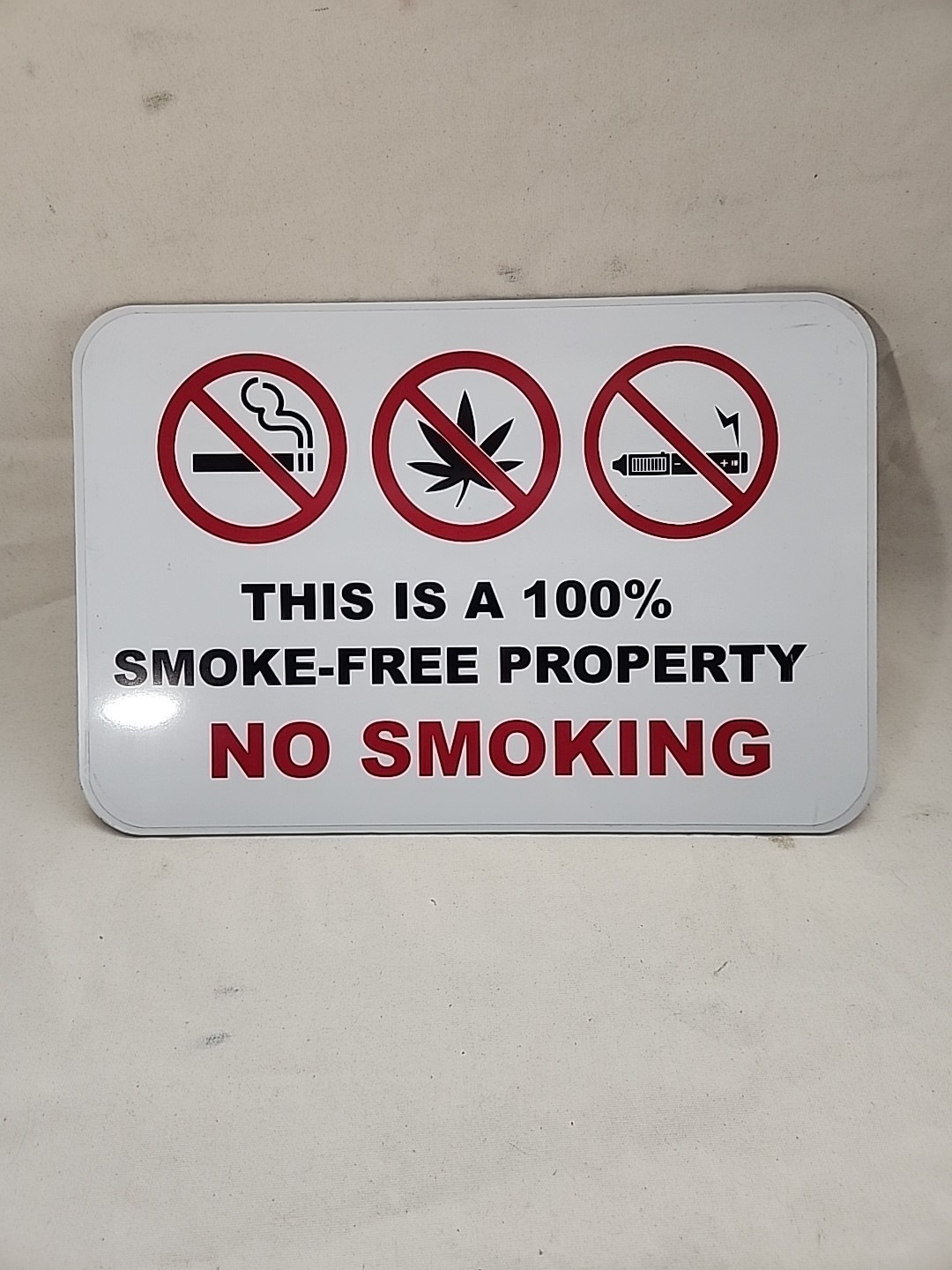 Smoke Free Property Sign 12 X 18 Inch
