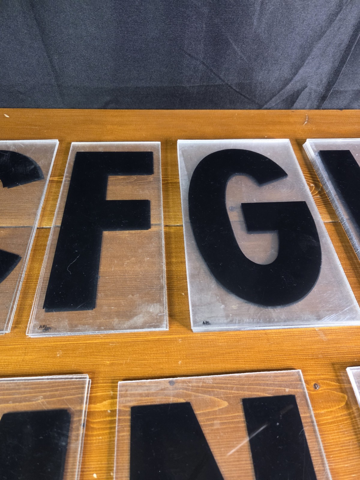 38 Vintage Plastic 9″ Marquee Mixed Letters For Outdoor Sign Black Used