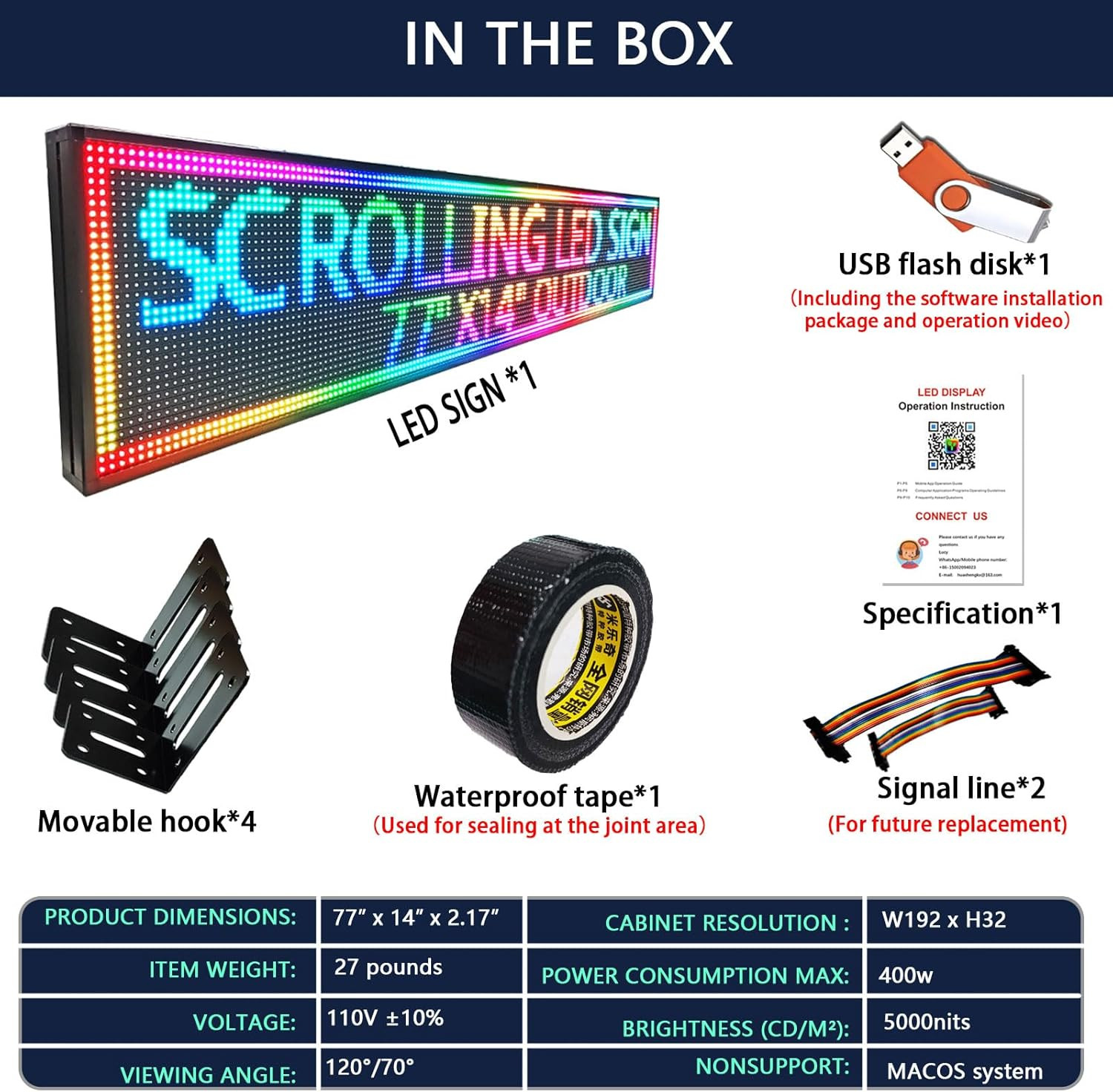 Outdoor LED Sign WiFi Programmable Digital Scrolling Display Board P10