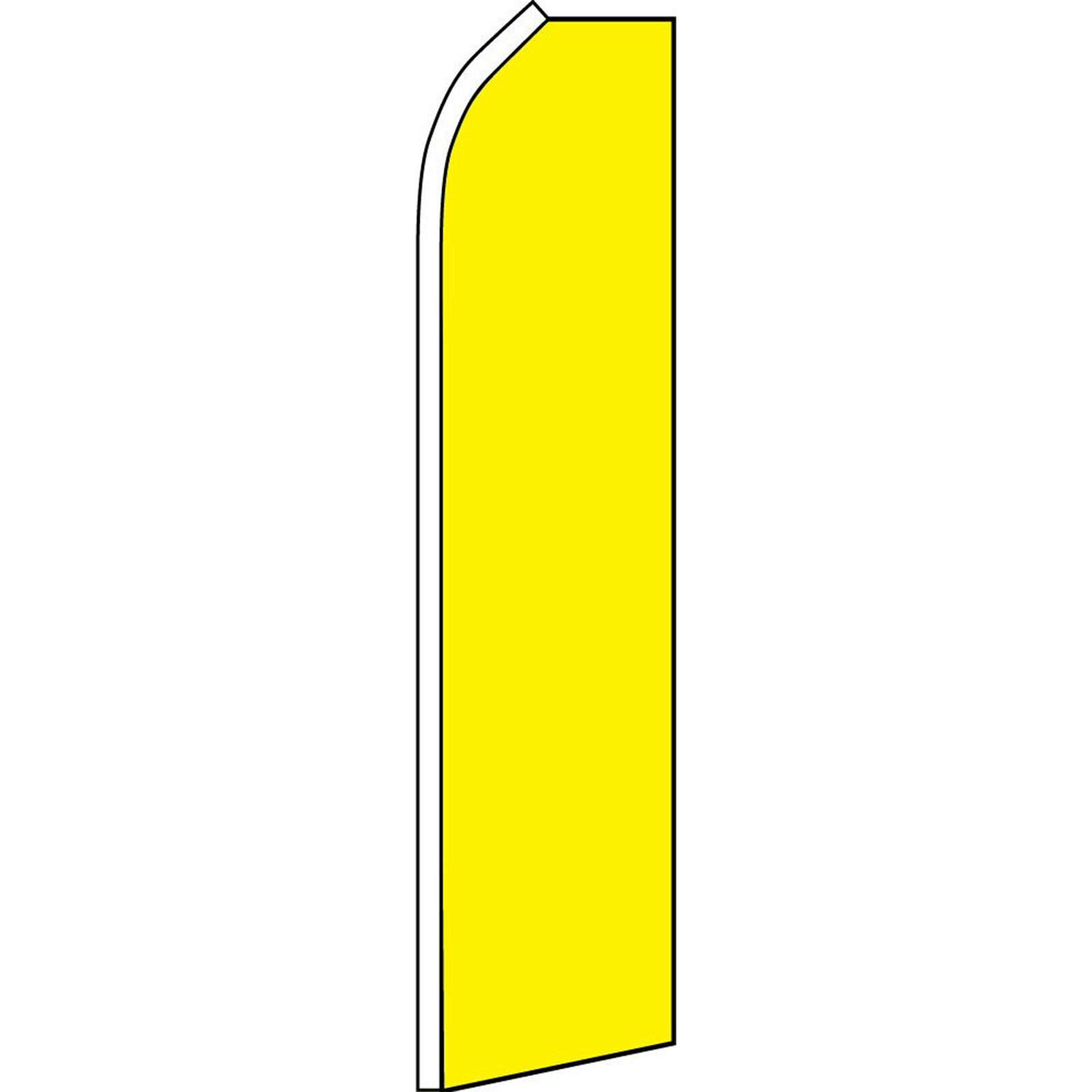 Solid Yellow 2 1/2 ft X 11 1/2 ft Swooper Flag