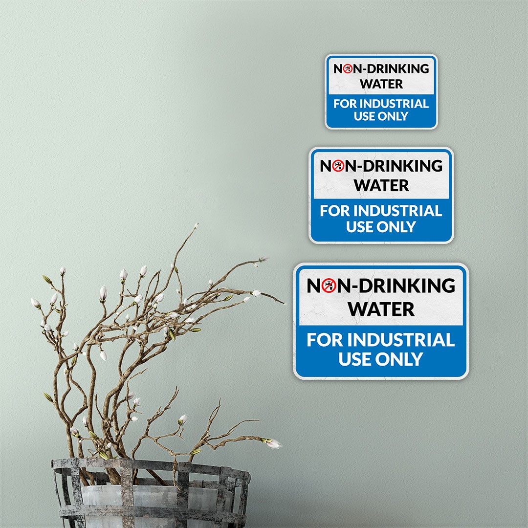 Classic Framed Plus Non-Drinking Water – For Industrial Use Only Sign