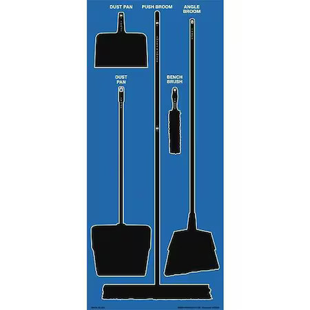 Store-Boards, 68X30 In, Black/Blue, Ultra Aluma-Lite, 34Gn39