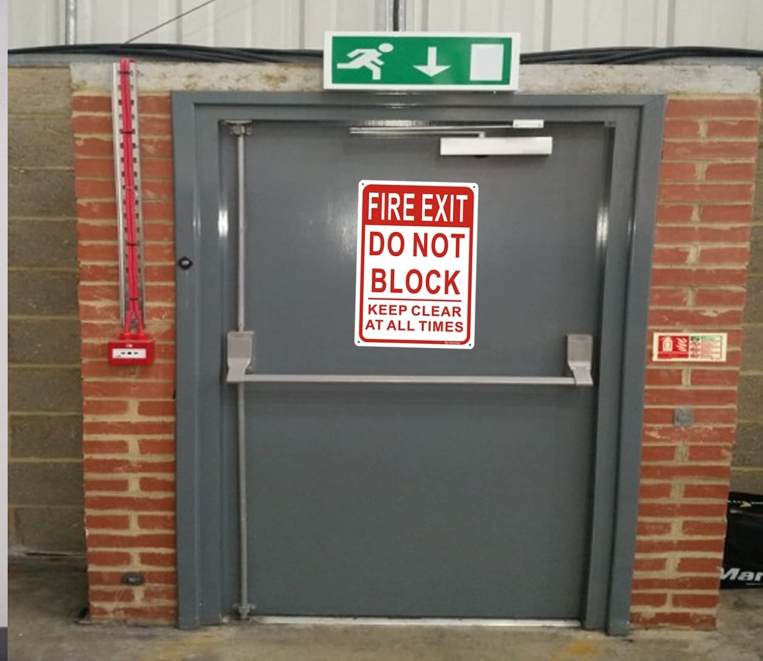 Fire Exit Sign Do Not Block Door Signs Keep Clear at All Times Sign 10 x 7 In…