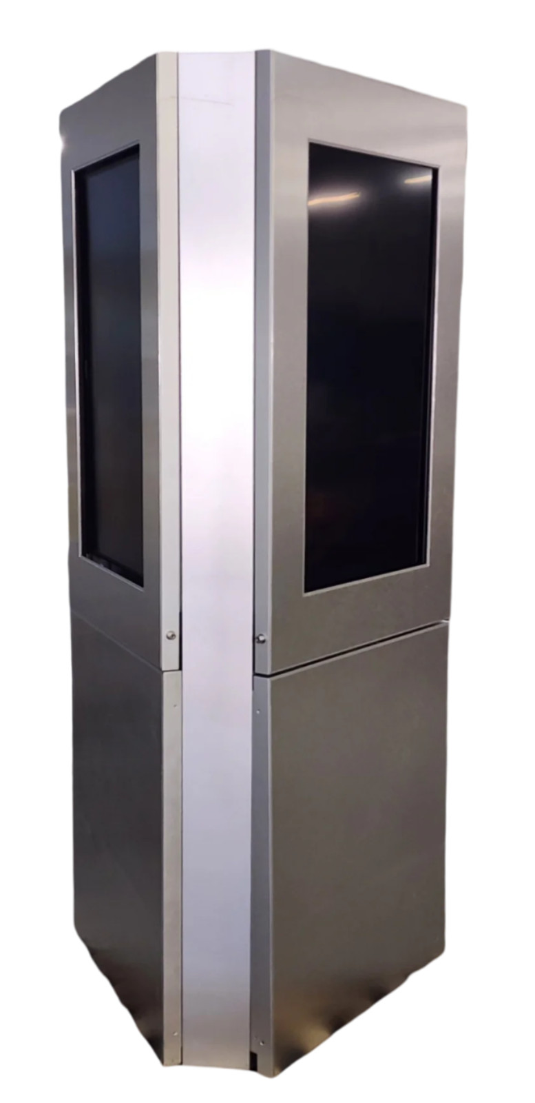 Big Floor Standing 3-Sided Portrait Indoor Kiosk Enclosure, 84″