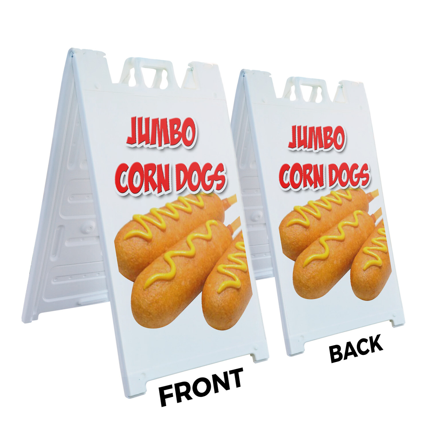 A-frame Sidewalk Jumbo Corndogs 24″ x 36″ Double Sided A-Frame Sidewalk Sign