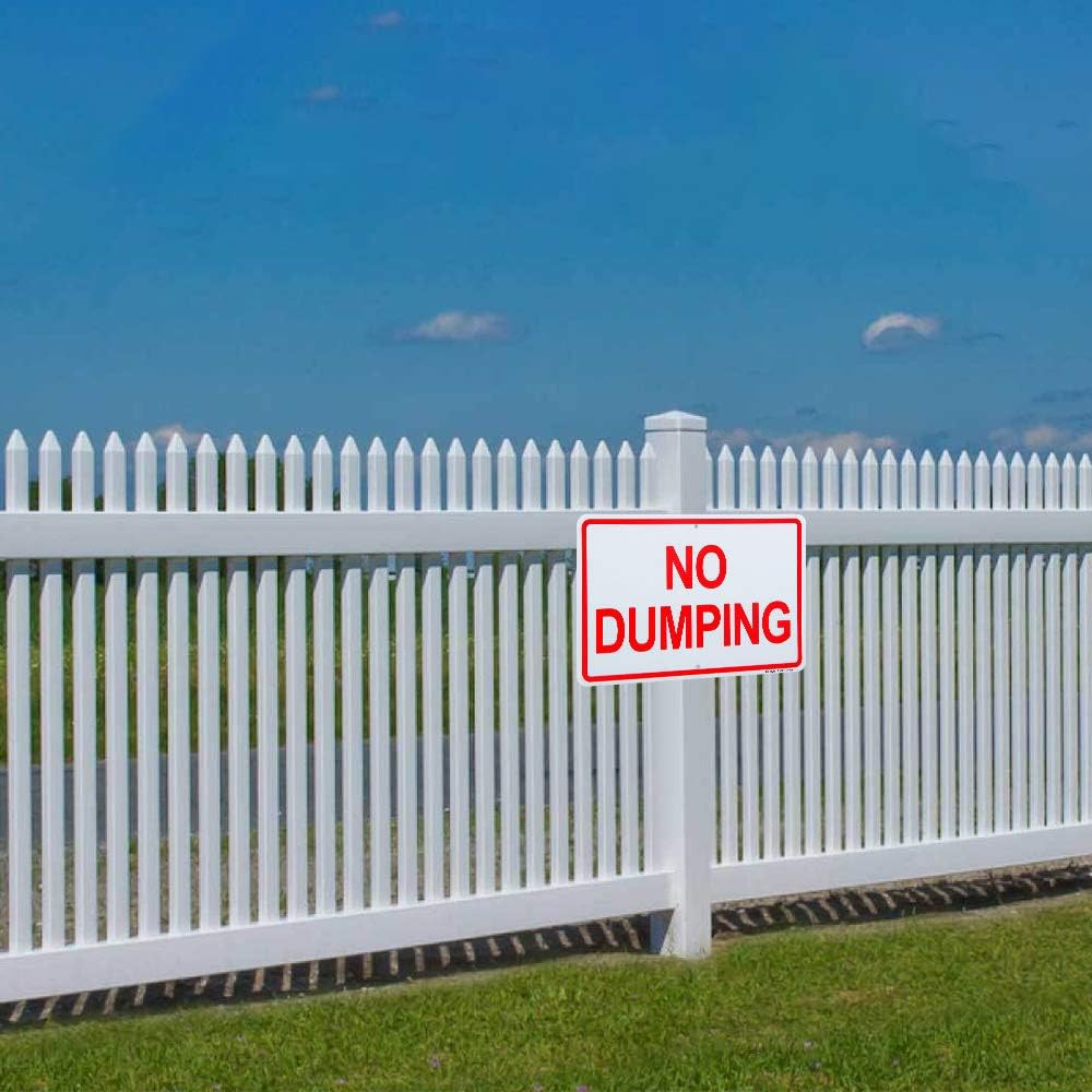 2 Pack No Dumping Sign, 10″X 7 04″ Aluminum Sign Rust Free AluminumUv Protected