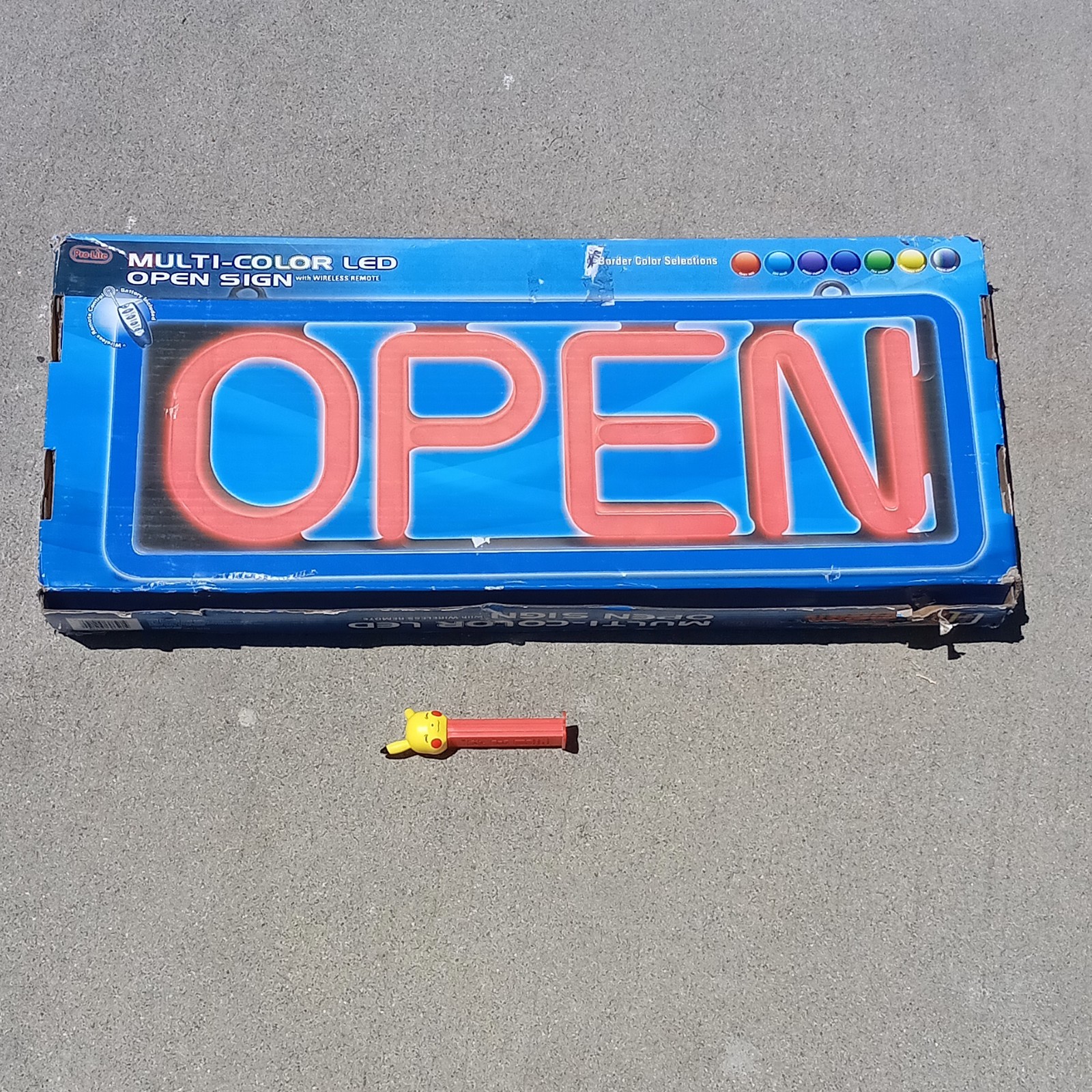 Pro-Lite Ultra Bright LED Neon OPEN Sign Multi-Color NEW OPEN BOX. SEALED SIGN.