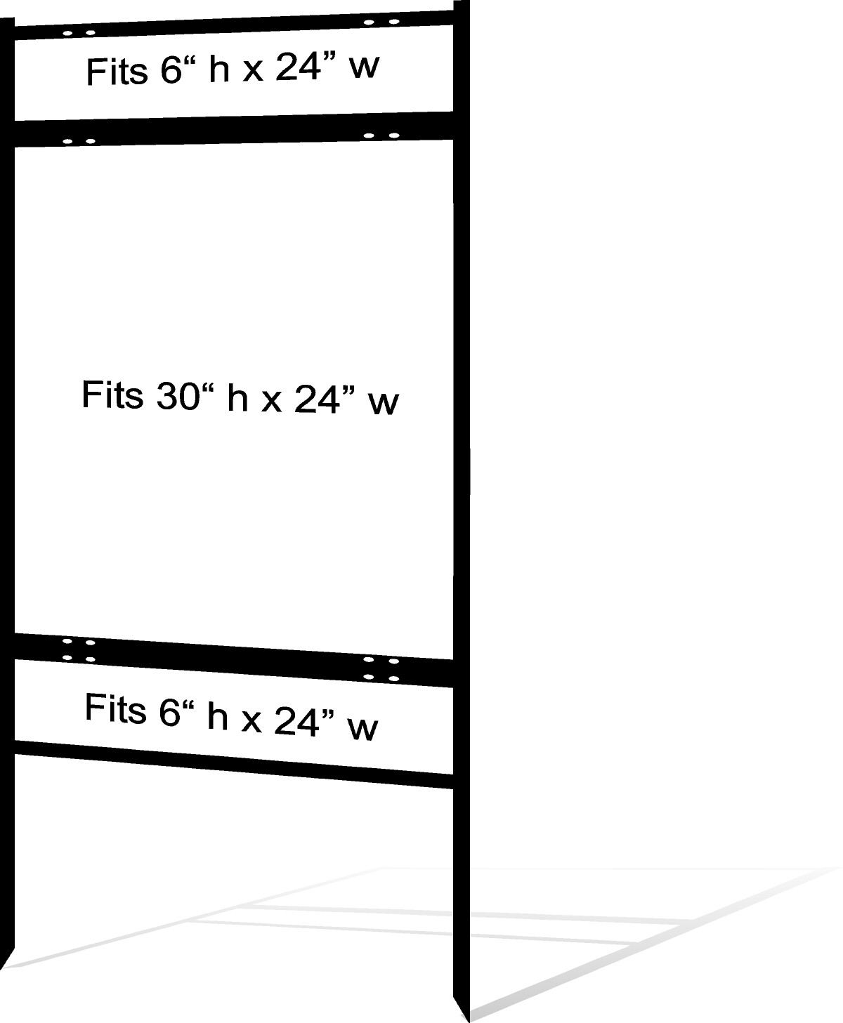 Real Estate Yard Sign Metal Frame, 30 x 24 Slide-In (2) Rider, Black (Pack of 1)