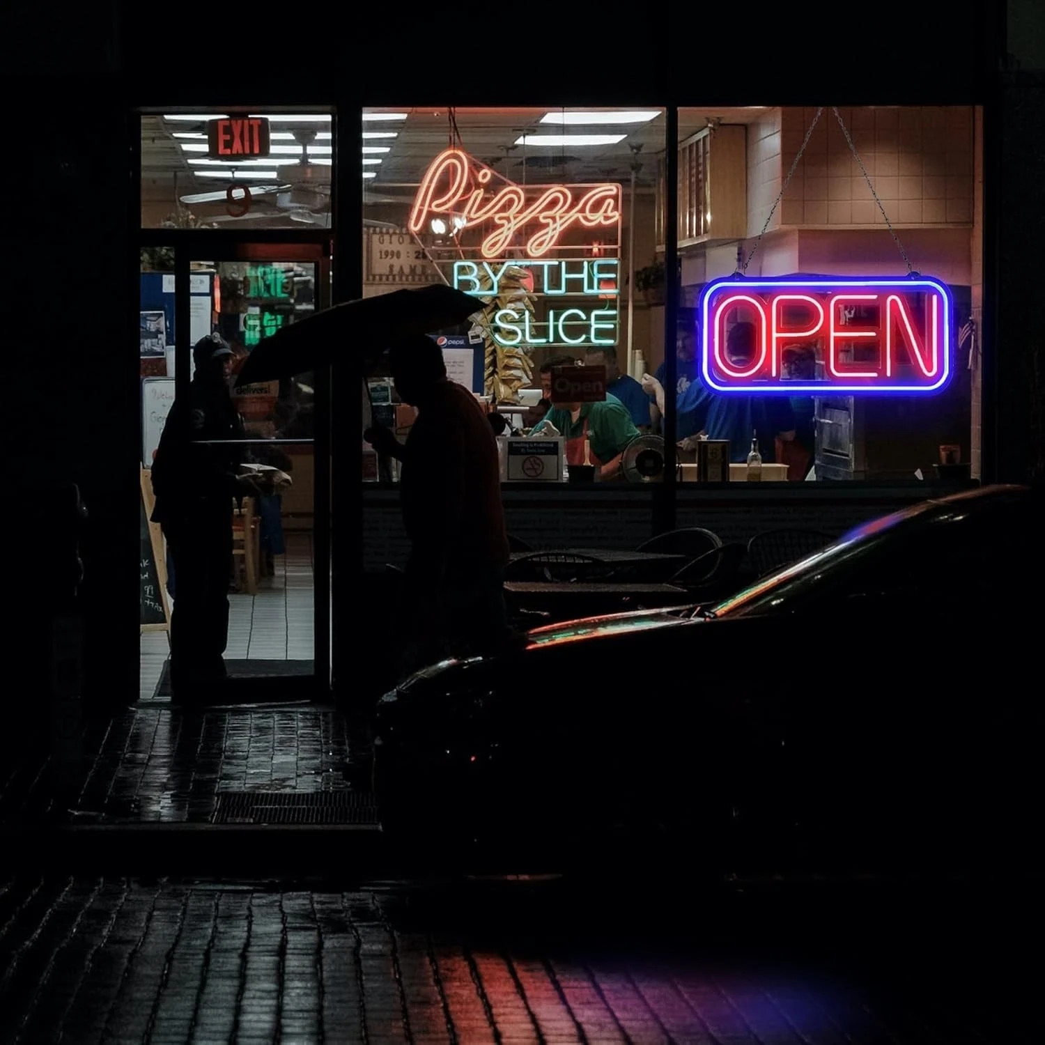 Bright LED Open Sign for Business – 32×16 Inch with Remote & Flashing Mode