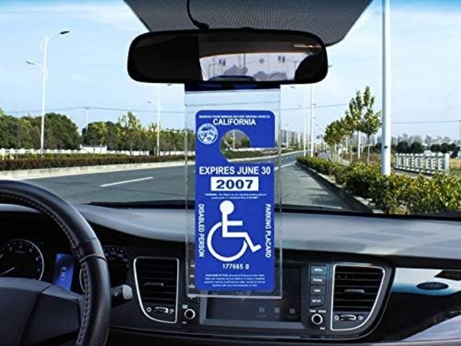 Clear Handicapped Placard Holder with Large Hanger – Perfect for Easy Transfers