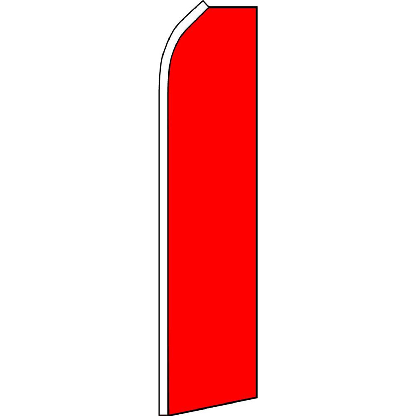 Solid Red 2 1/2 ft X 11 1/2 ft Swooper Flag (Hardware Sold Separately)