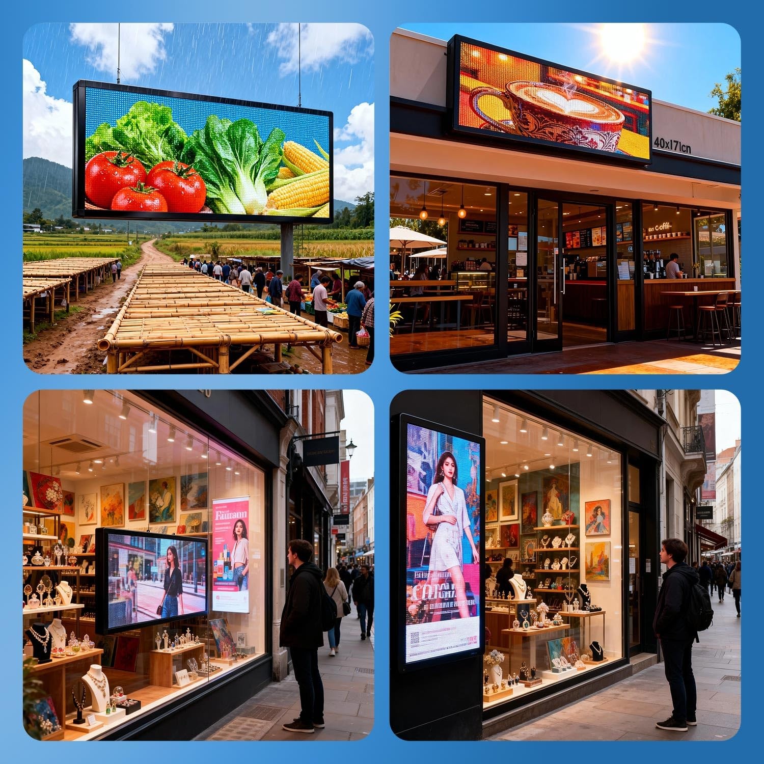 P6 Programmable Scrolling Led Sign Custom Digital Signage Displays Outdoor For