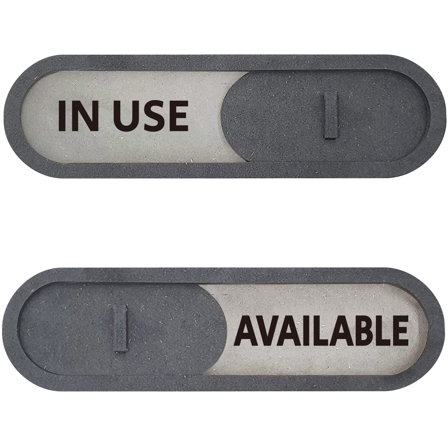 In Use Available Slider Door Sign for Home Office Premium MDF 7.5×2.2 Inch