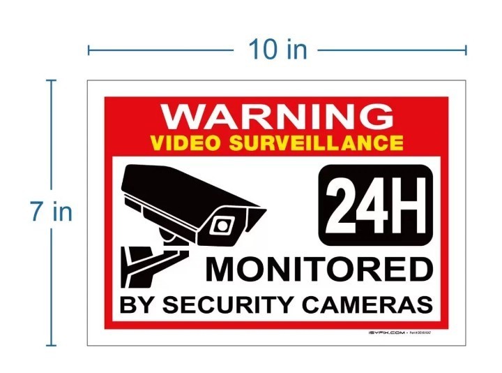 Smile You’re on Camera Sign Video Surveillance Signs 10″x 7″ UV Protected cctv