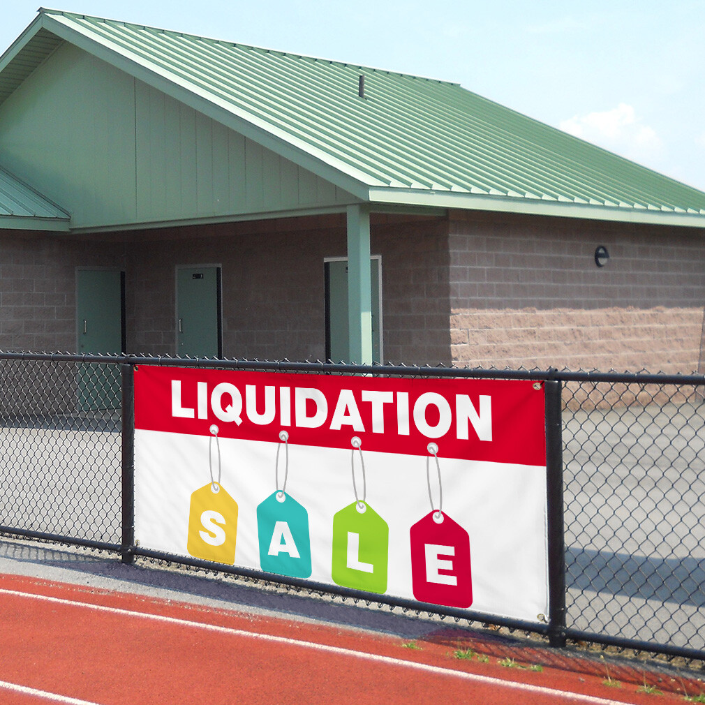 Vinyl Banner Multiple Sizes Liquidation Sale Advertising Printing B Business
