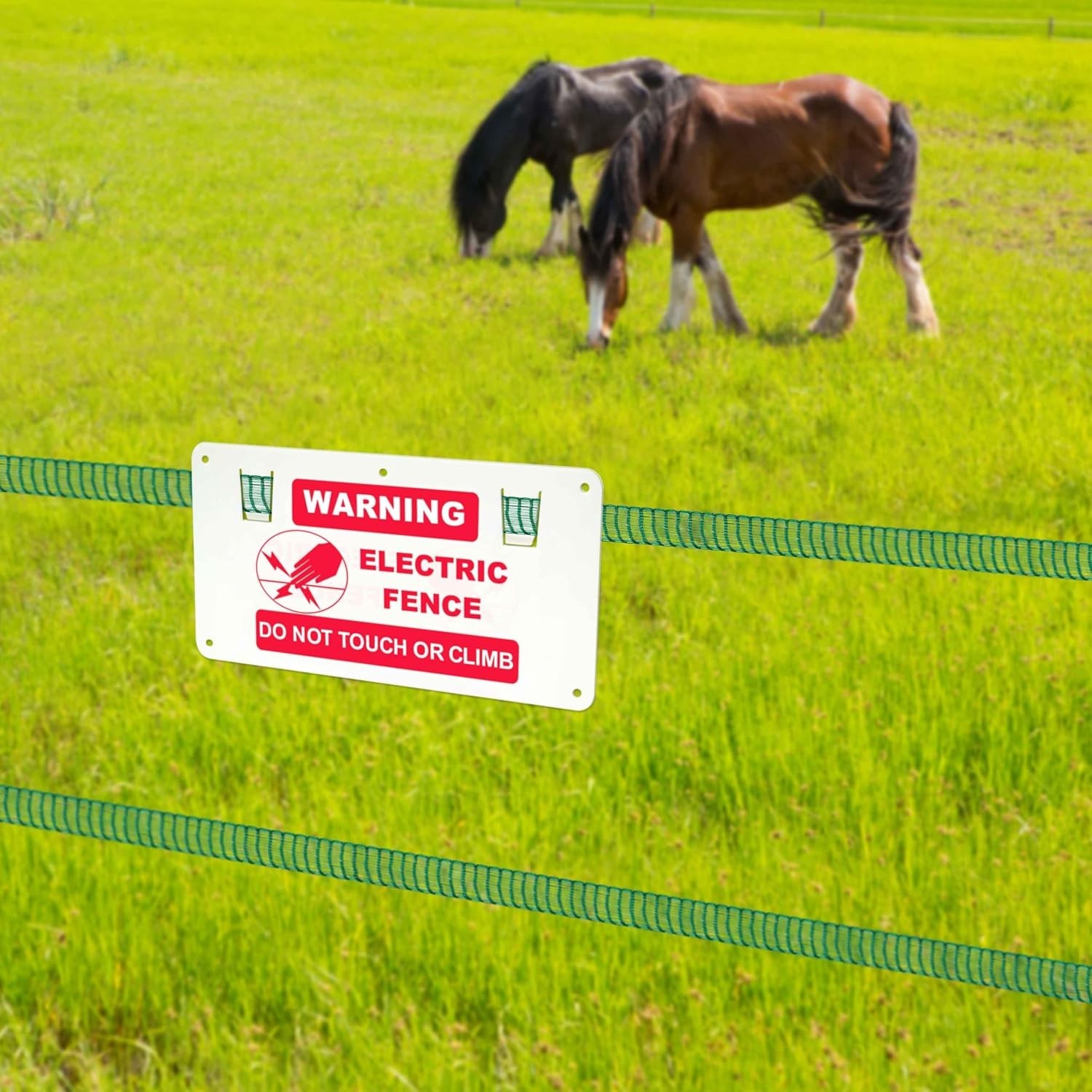 15 Pcs Electric Fence Warning Sign, No Touching or Electric Safety Sign to Pr…