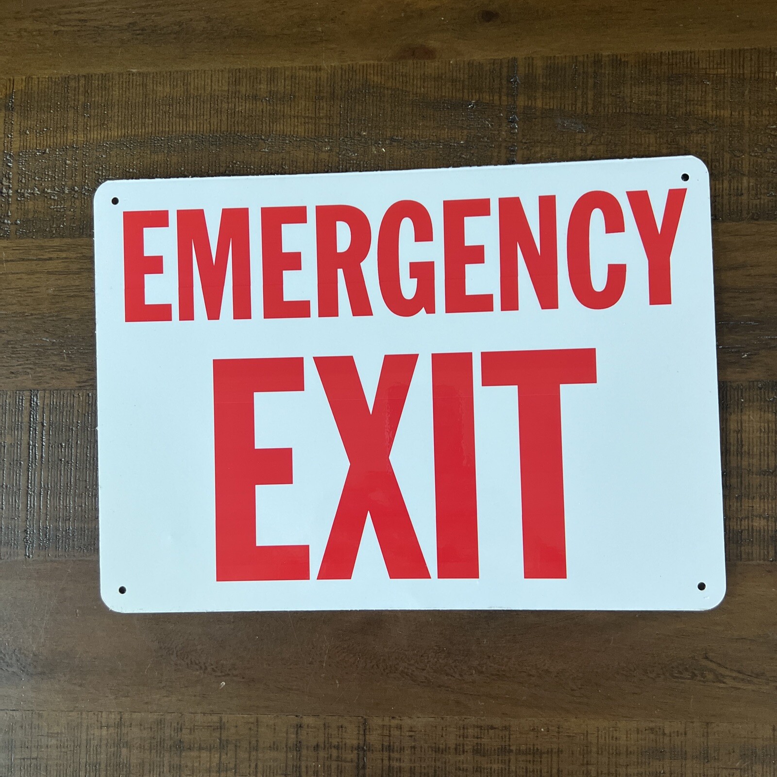 BAZIC Products Emergency Exit Sign, 9″ X 12″ Aluminum