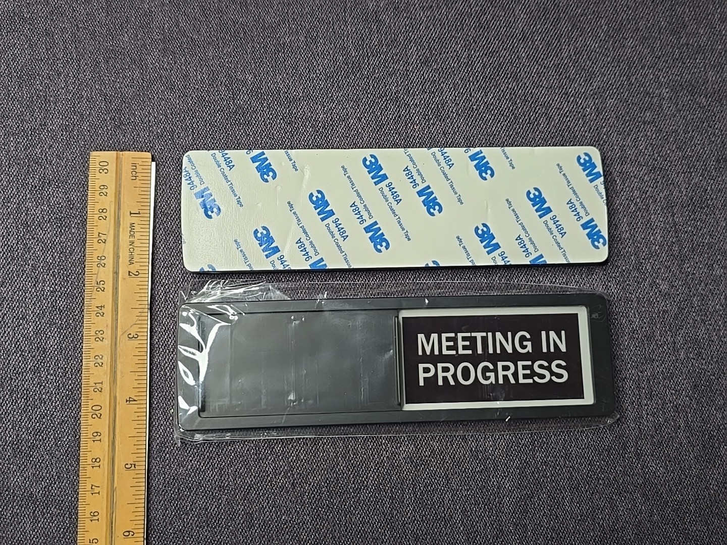 Sliding Office Door Signs Lot Of 2 Meeting In Progress Vacant Office Signs NEW