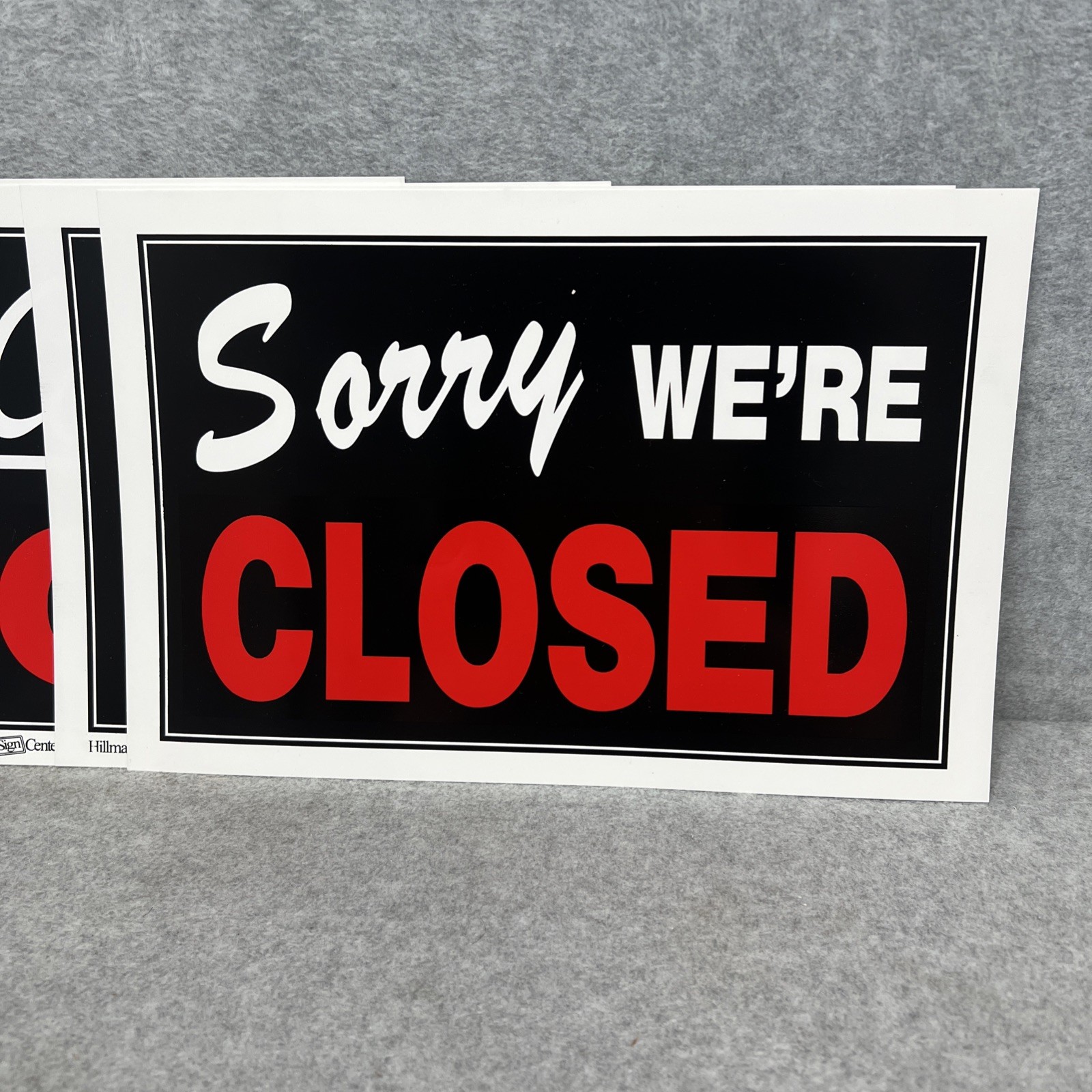 Lot of 5 COME IN WE’RE OPEN/SORRY WE’RE CLOSED Signs Hillman 839916 8″x12″