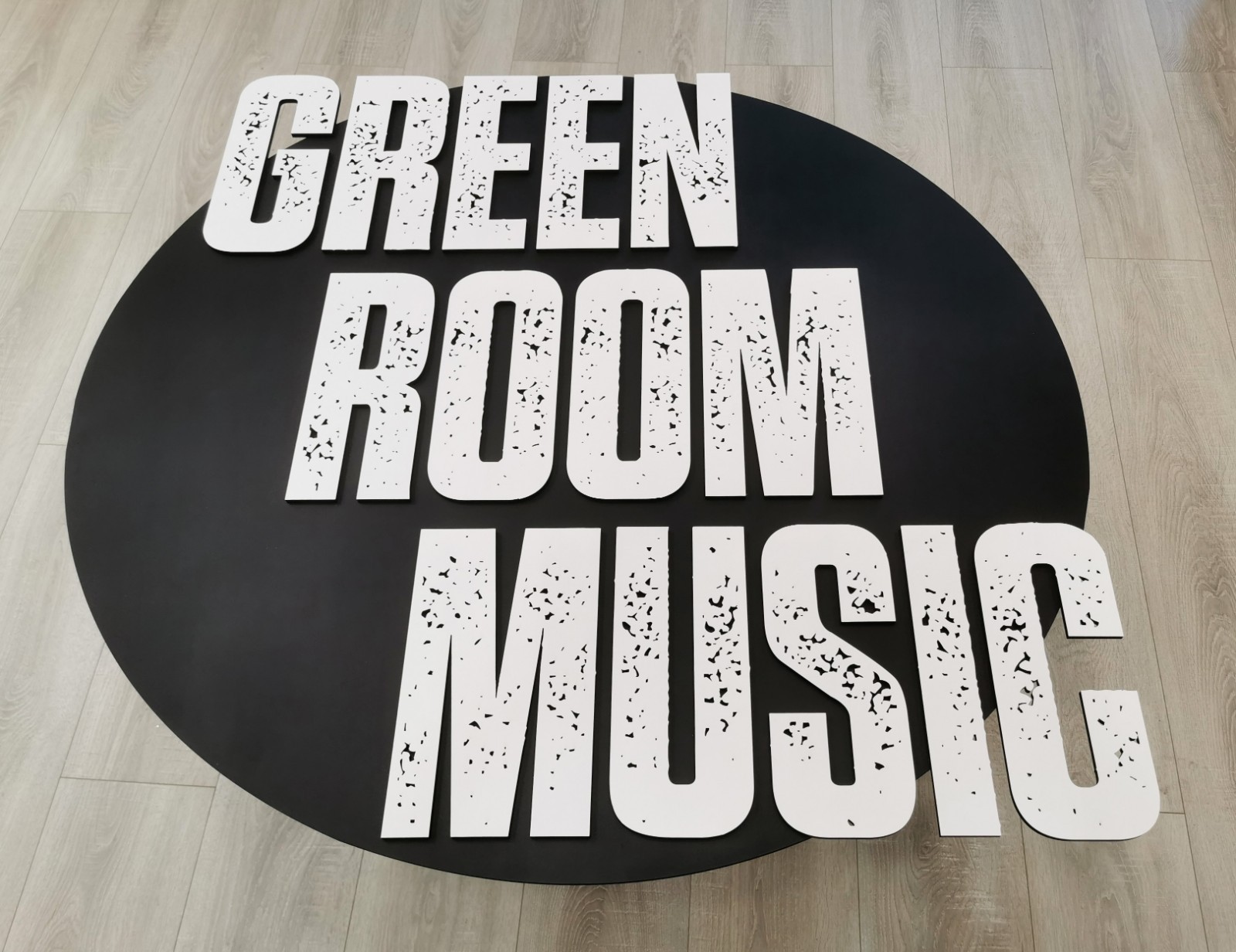 Dimensional Wooden Logo Wall Sign — Layered 3D, Hand Painted, LED Optional