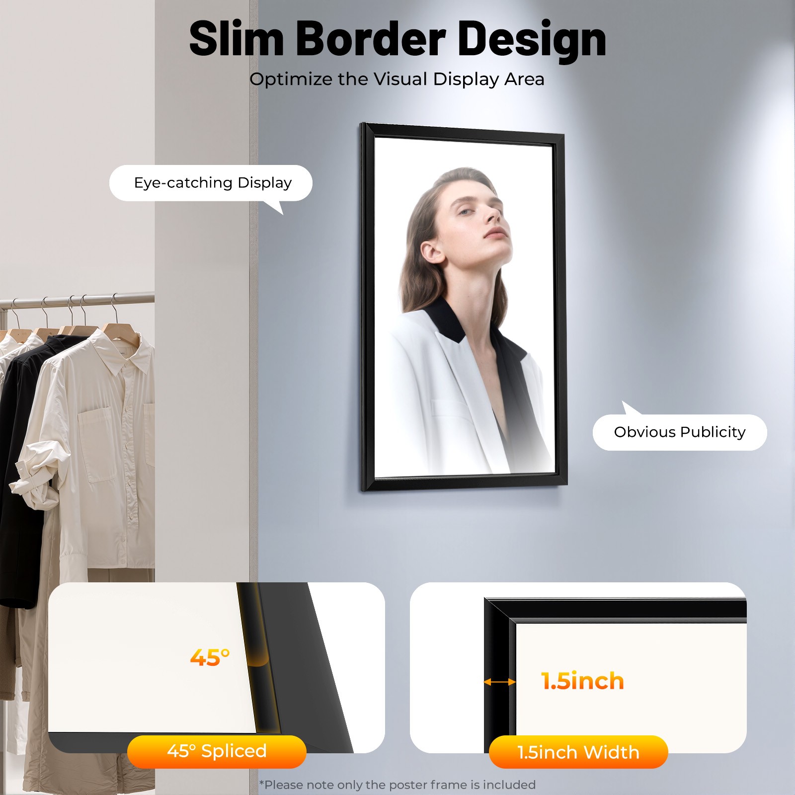 LED Backlit Menu Advertising Frame Light Box Photo Light Box Wall Mount