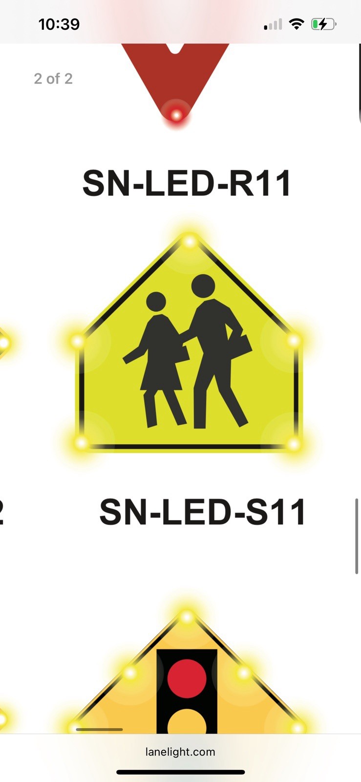 Item Limited SN-LED-S11 Led School Zone Sign, School Crossing, Black/Fluorescent
