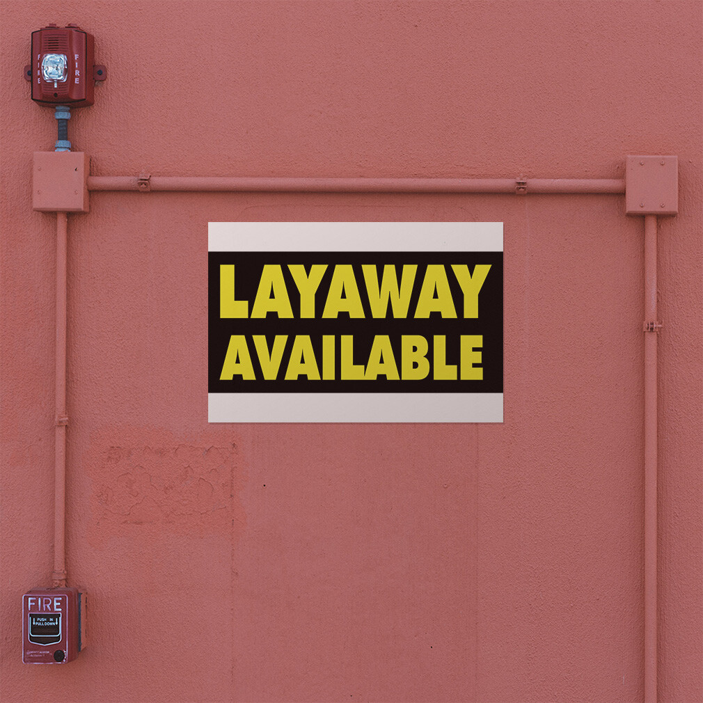 Decal Stickers Layaway Available Advertising Printing A Vinyl Store Sign Label