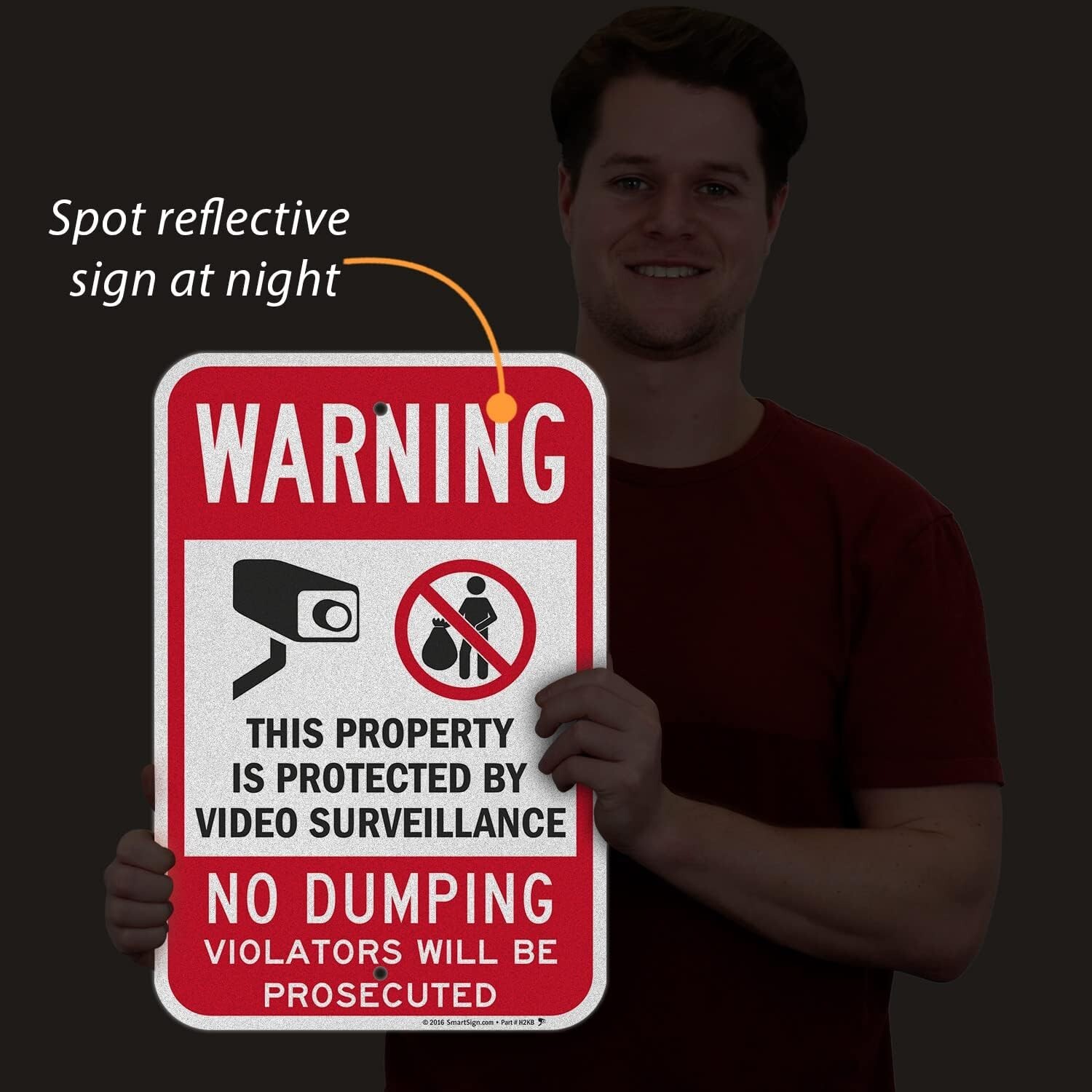 SmartSign Basics 18″ x 12″ Warning – Property Protected By Video Surveillance
