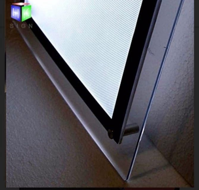 A2 Portrait Crystal Acrylic LED Backlit Real Estate Window Hanging Display Light