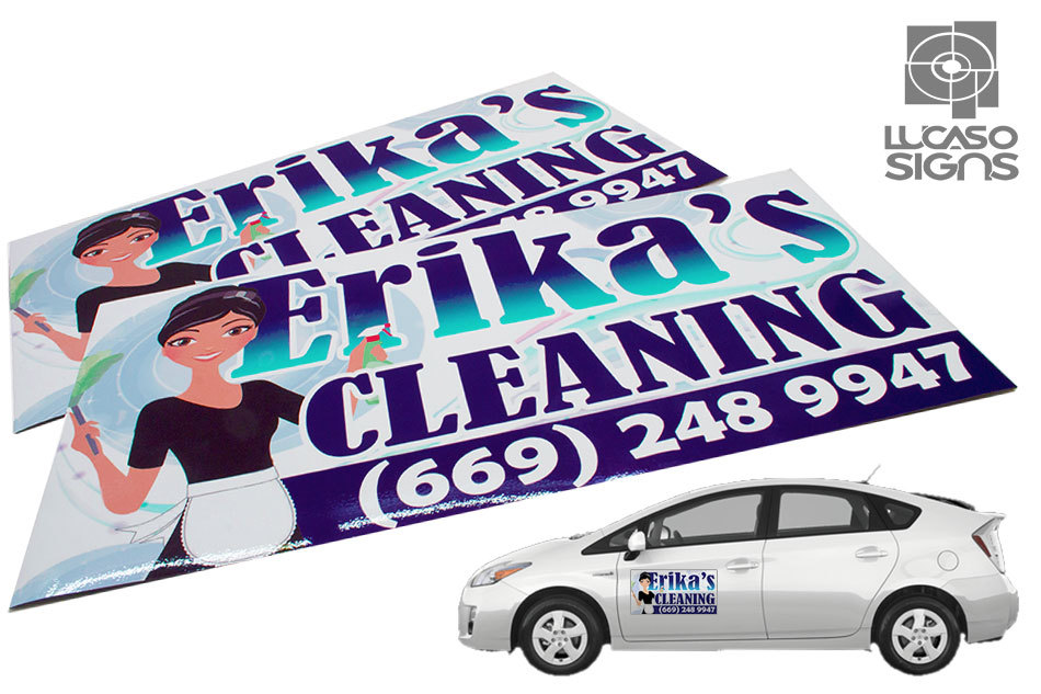 Car Magnets with Custom Graphics Door Signs Outdoor Pair Set 24″ X 12″ each