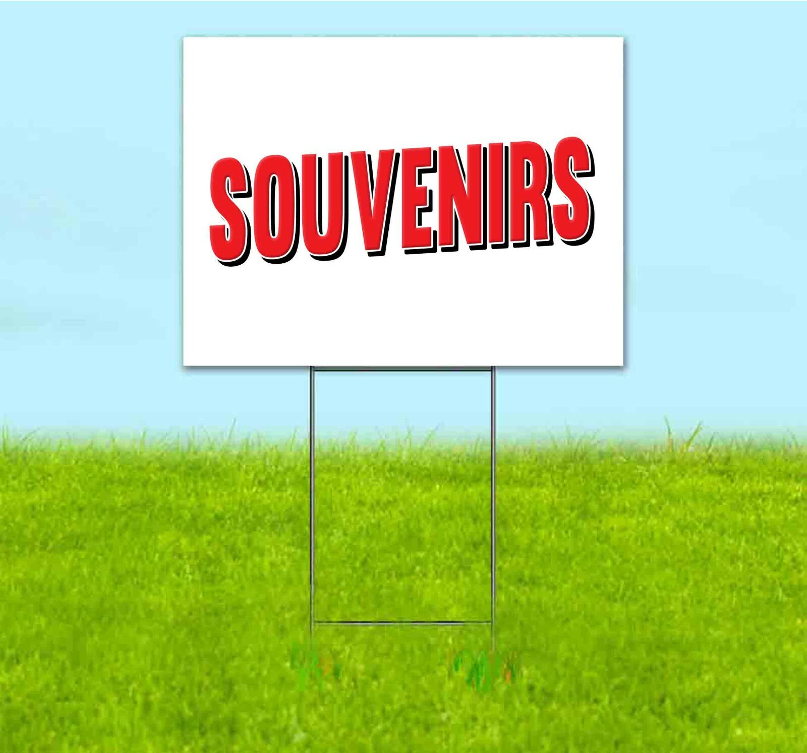 SOUVENIRS 18×24 Yard Sign Corrugated Plastic Bandit USA